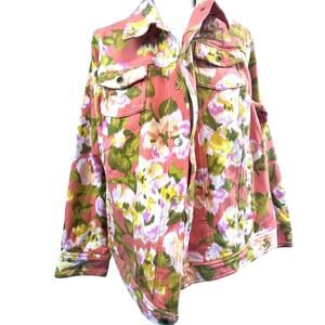 Isaac Mizrahi Live! Jacket women's size 1X orange green yellow pink